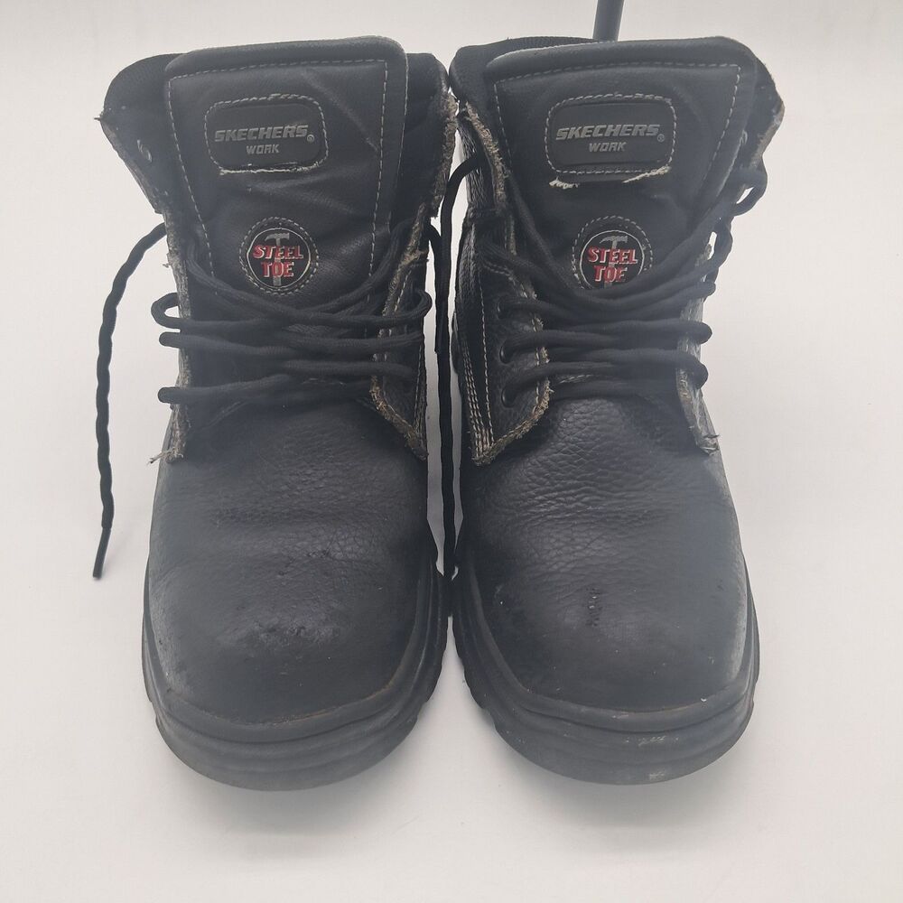 Skechers Steel Toe Boots Men's 10 Slip Resistant Puncture Resistant Work Boots